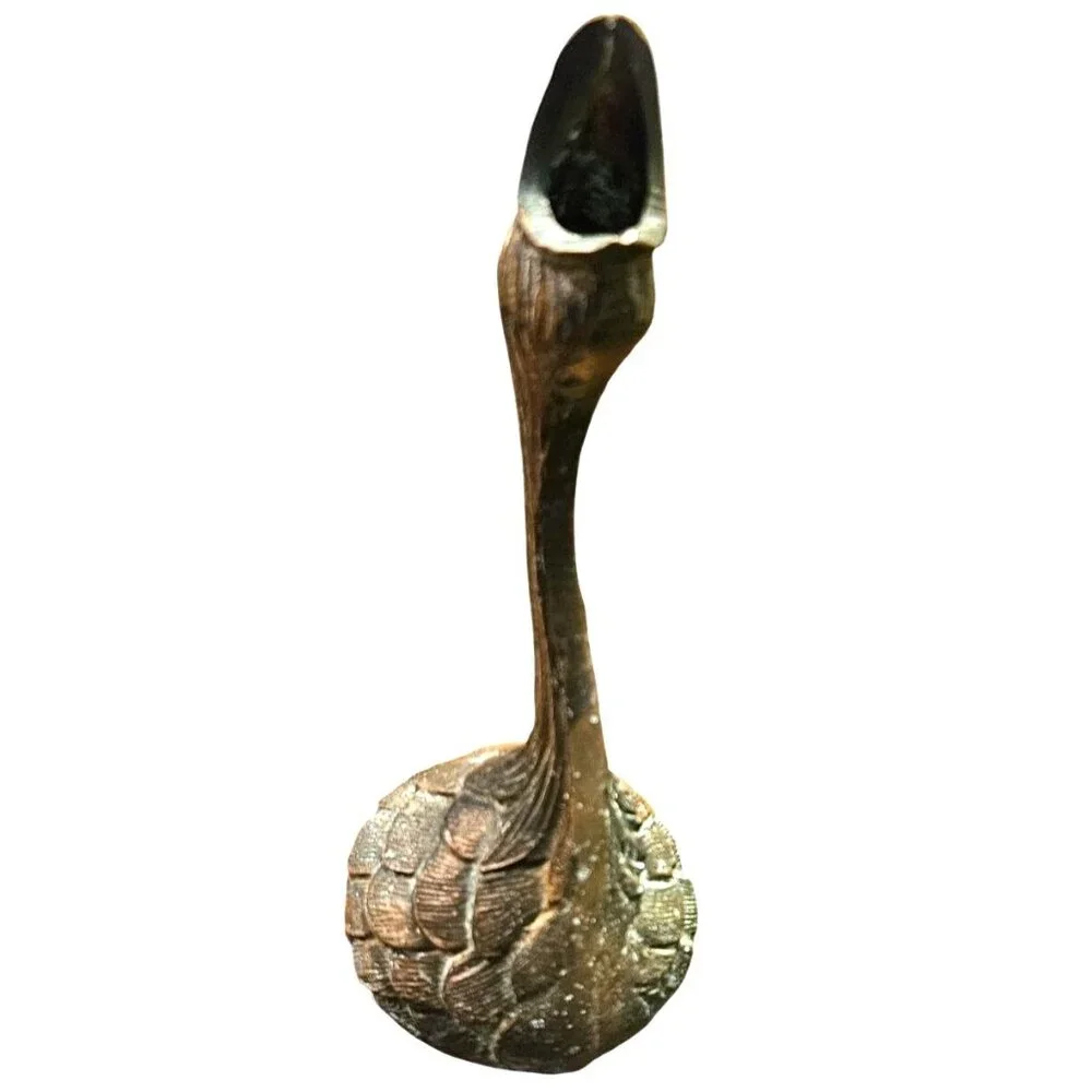 3 Green Decore Brass Gosling Figurine Pier 1 Glass‎ Bottle Asian Ceramic Vase